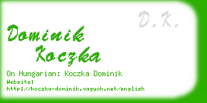 dominik koczka business card